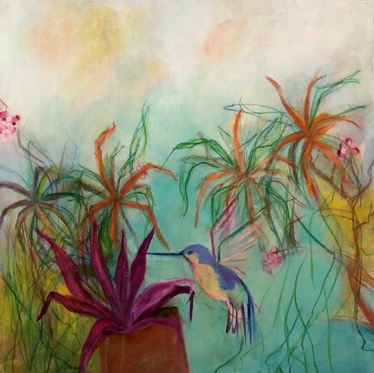 nature,birds,mixed media paintings,plants, leaves, flower painting, garden painting, home décor,
